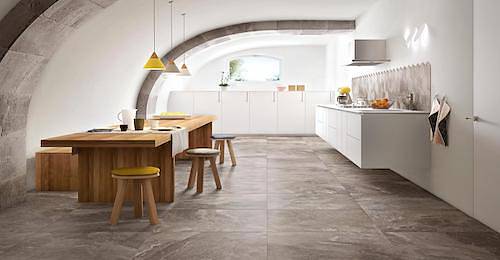 Kitchen hexagon tiles