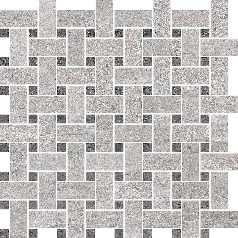 NOVABELL ASPEN Mosaico Trama Rock Grey Basalt 12