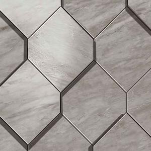 Bardiglio Grey Mosaico Esagono 3D