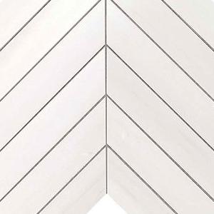 Bianco Dolomite Chevron Wall