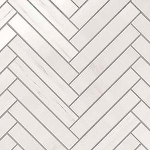 Bianco Dolomite Herringbone Wall