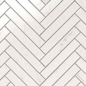 Carrara Pure Herringbone Wall