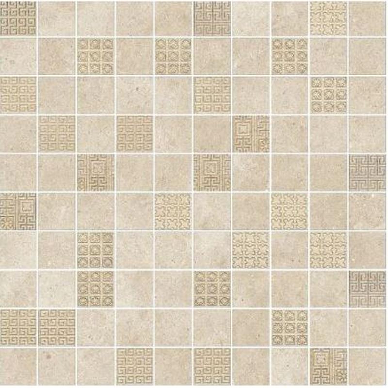 VERSACE GREEK MOSAICO BEIGE T100 16" x 16" in Matte