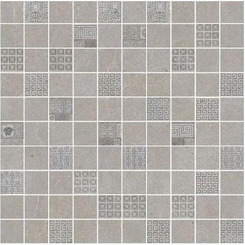 VERSACE GREEK MOSAICO GRIGIO T100 16" x 16" in Matte