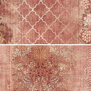 IVORY-RED DECORO JAQUARD