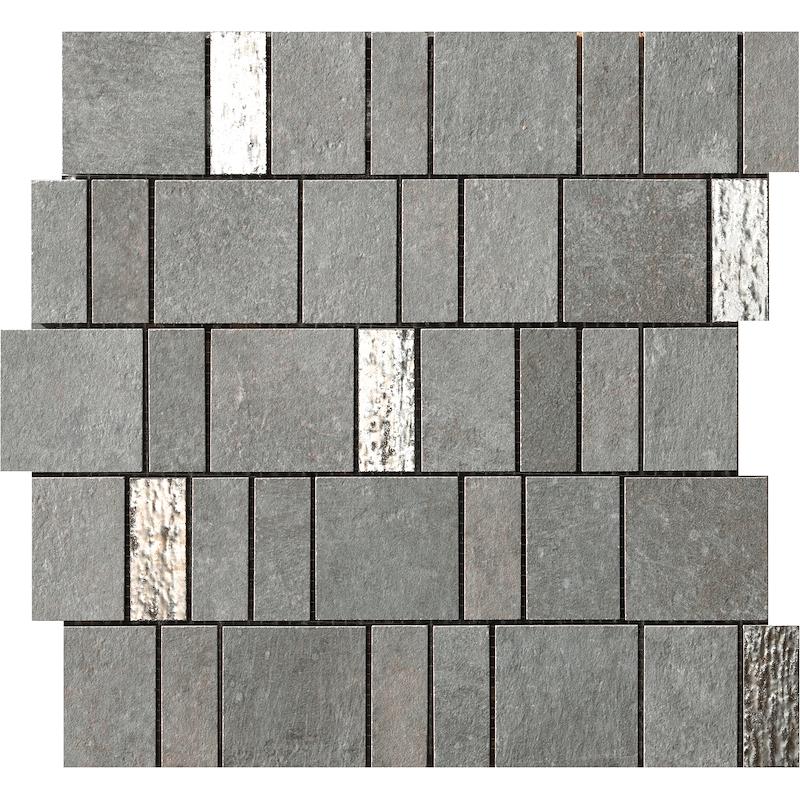 Cercom TEMPER Mosaico Metallic Argent 12